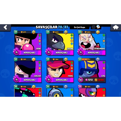  Brawl stars satılık hesap